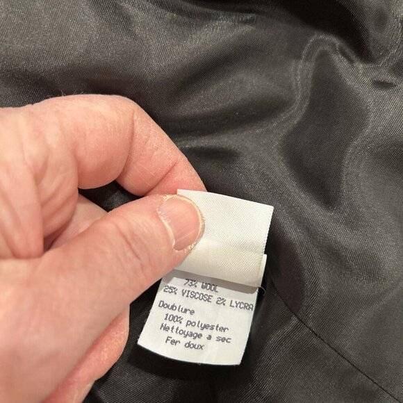 Lynn Adler Gray Tweed Zip Front Jacket Blazer Career Office Coat - Picture 8 of 9